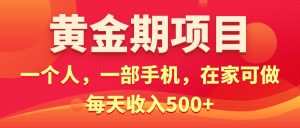 (11527期)黄金期项目,电商搞钱!一个人,一部手机,在家可做,每天收入500+-理想项目库