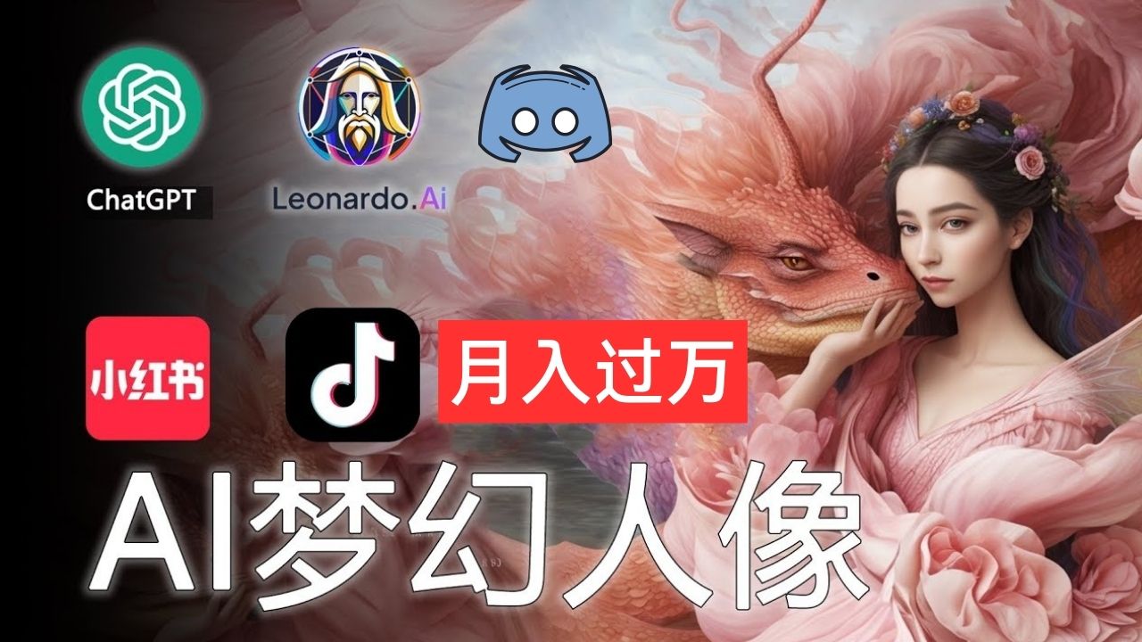 （11575期）AI摄影梦幻人像：零基础也能月入过万的秘密-理想项目库