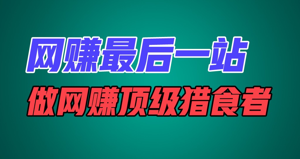 网赚最后一站，卖项目，做网赚顶级猎食者-理想项目库