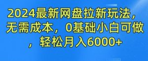 2024最新网盘拉新玩法,无需成本,0基础小白可做,轻松月入6000+【揭秘】-理想项目库