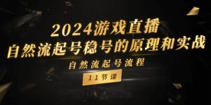 2024游戏直播自然流起号稳号的原理和实战，自然流起号流程（11节）-理想项目库
