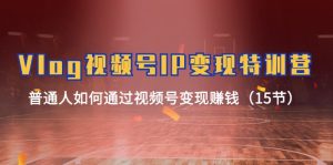 Vlog视频号IP变现特训营,普通人如何通过视频号变现赚钱(15节)-理想项目库