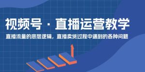 (11687期)视频号 直播运营教学:直播流量的底层逻辑,直播卖货过程中遇到的各种问题-理想项目库