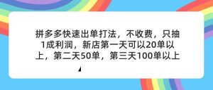 (11681期)拼多多2天起店,只合作不卖课不收费,上架产品无偿对接,只需要你回…-理想项目库