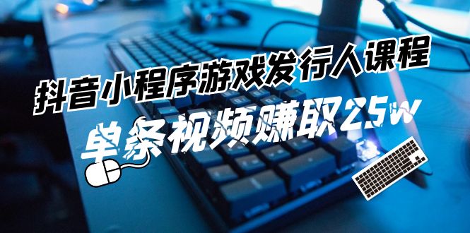 抖音小程序游戏发行人课程：带你玩转游戏任务变现，单条视频赚取25w-理想项目库