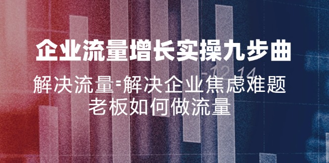 （11822期）企业流量增长实战九步曲，解决流量=解决企业焦虑难题，老板如何做流量-理想项目库