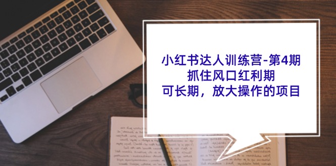 （11837期）小红书达人训练营-第4期：抓住风口红利期，可长期，放大操作的项目-理想项目库