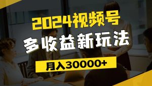 （11905期）2024视频号多收益新玩法，每天5分钟，月入3w+，新手小白都能简单上手-理想项目库