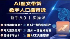 Ai图文带货+数字人口播带货，从0~1实操体系课-理想项目库