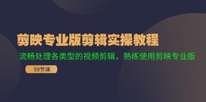 (11969期)剪映专业版剪辑实操教程:流畅处理各类型的视频剪辑,熟练使用剪映专业版-理想项目库