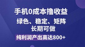 (11976期)纯利润高达800+,手机0成本撸羊毛,项目纯绿色,可稳定长期操作!-理想项目库