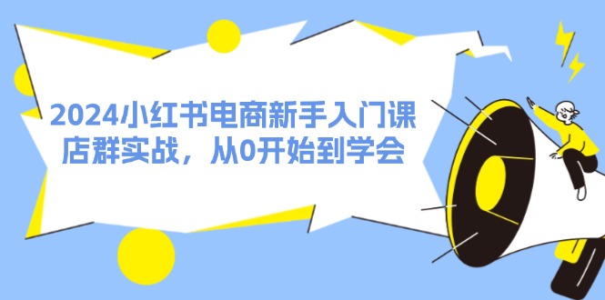 2024小红书电商新手入门课，店群实战，从0开始到学会（31节）-理想项目库