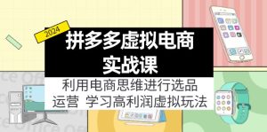 (12025期)拼多多虚拟电商实战课:虚拟资源选品+运营,高利润虚拟玩法(更新14节)-理想项目库
