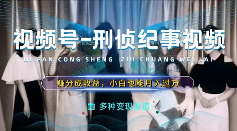 利用刑侦纪实视频，赚视频号分成计划收益，操作简单，新手小白轻松月入过万【揭秘】-理想项目库