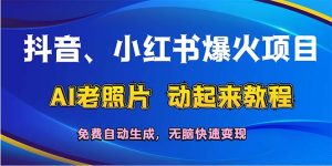 (12065期)抖音、小红书爆火项目:AI老照片动起来教程,免费自动生成,无脑快速变…-理想项目库