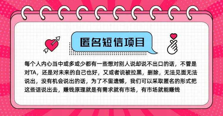 冷门小众赚钱项目，匿名短信，玩转信息差，月入五位数【揭秘】-理想项目库