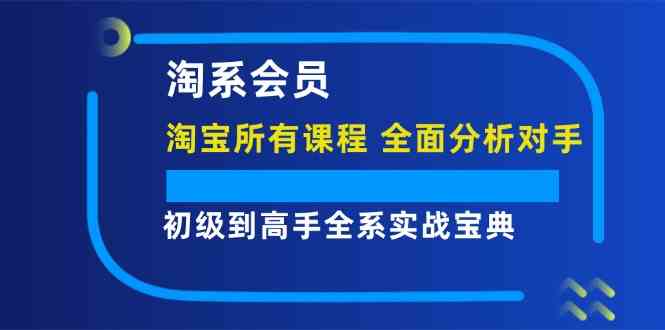 淘系会员初级到高手全系实战宝典【淘宝所有课程，全面分析对手】-理想项目库