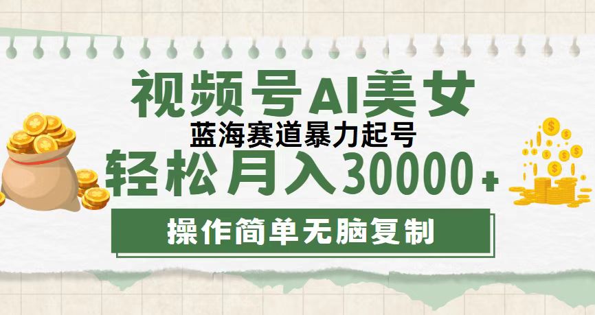 （12087期）视频号AI美女跳舞，轻松月入30000+，蓝海赛道，流量池巨大，起号猛，无…-理想项目库
