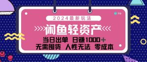 (12092期)闲鱼轻资产 日赚1000+ 当日出单 0成本 利用人性玩法 不断复购-理想项目库