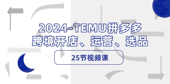 （12106期）2024-TEMU拼多多·跨境开店、运营、选品（25节视频课）-理想项目库
