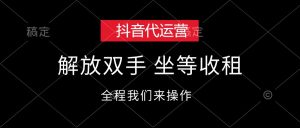 (12110期)抖音代运营,解放双手,坐等收租-理想项目库