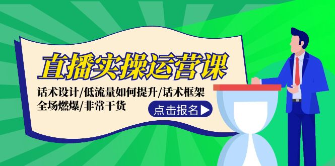 （12153期）直播实操运营课：话术设计/低流量如何提升/话术框架/全场燃爆/非常干货-理想项目库