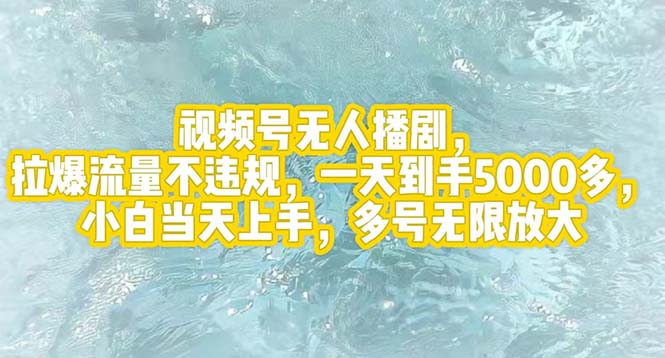 （12166期）视频号无人播剧，拉爆流量不违规，一天到手5000多，小白当天上手，多号…-理想项目库