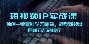 (12193期)短视频 IP实战课,独创一键复制学习秘籍,转战新领域,月赚五万轻松行-理想项目库