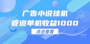 (12198期)广告小说挂机管道单机收益1000+-理想项目库