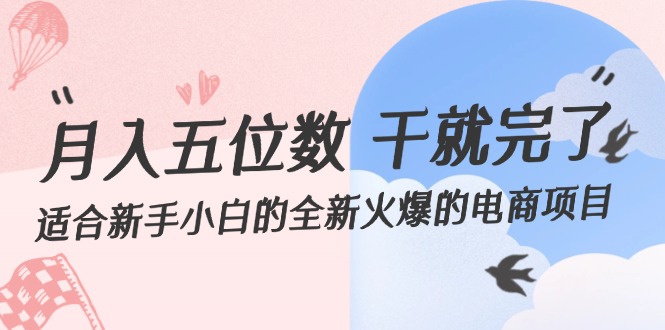 （12241期）月入五位数 干就完了 适合新手小白的全新火爆的电商项目-理想项目库