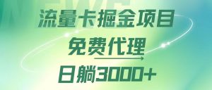 (12321期)流量卡掘金代理,日躺赚3000+,变现暴力,多种推广途径-理想项目库