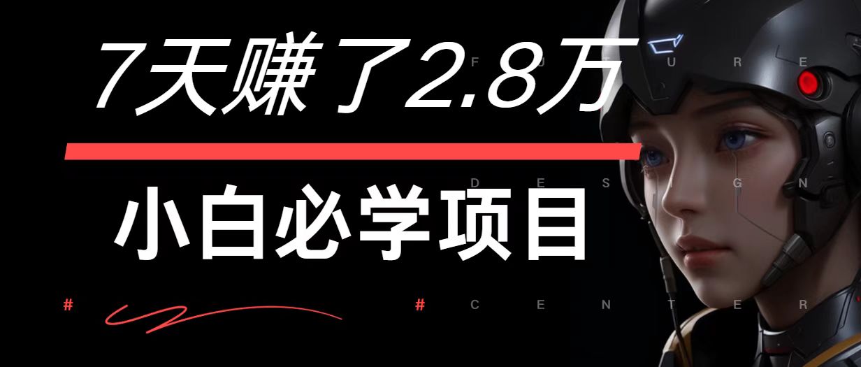 7天赚了2.8万！每单利润最少500+，轻松月入7万+小白有手就行-理想项目库