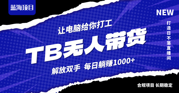 淘宝无人直播最新玩法，不违规不封号，轻松月入3W+-理想项目库