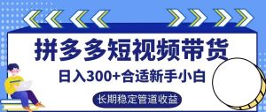 拼多多短视频带货日入300+有长期稳定被动收益，合适新手小白【揭秘】-理想项目库