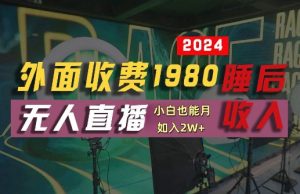 外面收费1980的支付宝无人直播技术+素材,认真看半小时就能开始做,真正睡后收入【揭秘】-理想项目库