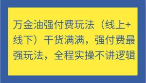 万金油强付费玩法(线上+线下)干货满满,强付费最强玩法,全程实操不讲逻辑-理想项目库