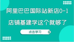 阿里巴巴国际站新店0-1，个人实践实操录制从0-1基建，店铺基建学这个就够了-理想项目库