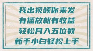 (13667期)不剪辑不直播不露脸,有播放就有收益,轻松月入五位数,新手小白轻松上手-理想项目库