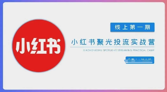小红书聚光陪跑第一期，教你从0到1玩转小红书聚光投流，搭建小红书付费投流团队，更快的见到效果-理想项目库