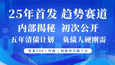 2025年首次公开，真正的事业型赛道，客咨不断，单月轻松破W-理想项目库