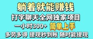 打字聊天项目 打字聊天就有米  一天100-1000左右-理想项目库