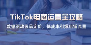TikTok电商运营全攻略，数据驱动选品定价，低成本引爆店铺流量-理想项目库