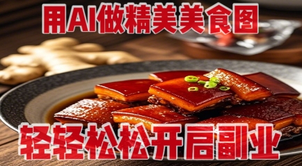 用AI做精美美食图，无需专业设备拍摄，轻轻松松开启副业-理想项目库