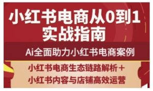 2025小红书电商全链路运营,Ai全面助力小红书电商案例-理想项目库