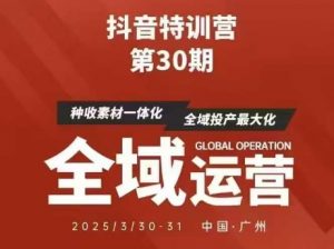 抖音特训营第30期线下培训资料，没有录音视频，正版整理的脑图资料及学员总结核心点-理想项目库