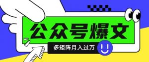 使用DeepSeek十分钟写100篇公众号爆文，多账号矩阵操作轻松月入过W-理想项目库