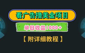Google谷歌看广告撸美金，3分钟到账2.5美元，自撸拉新收益无上限，轻松日入1k+-理想项目库