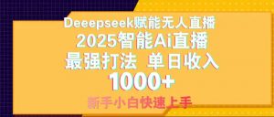 Deepseek赋能无人直播，2025无人直播最强打法，单日收入1000+新手小白…-理想项目库