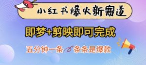 小红书爆火新赛道，即梦+剪映即可完成，五分钟一条，条条是爆款-理想项目库