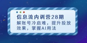 信息流内训营28期，解账号冷启难，提升投放效果，掌握AI用法-理想项目库